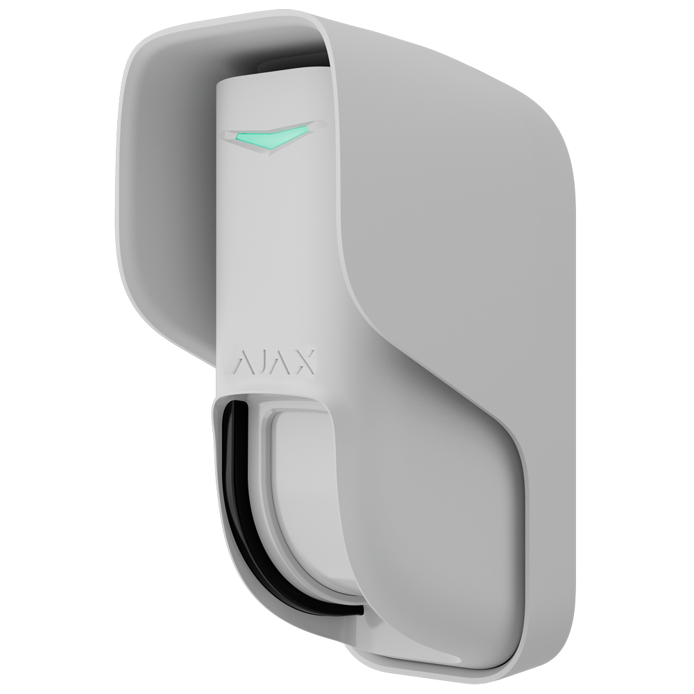 DETETOR DE CORTINA EXTERIOR SEM FIOS AJAX BRANCO