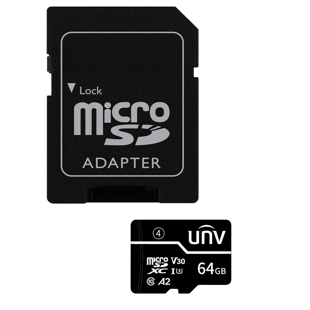 CARTÃO MICRO SD UNIVIEW 64GB IDEAL PARA TELEMÓVEIS E TABLETS