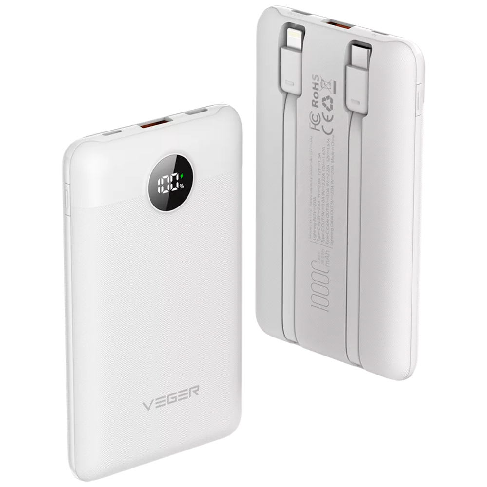 VEGER POWER BANK COM ECRA LCD 10.000MAH