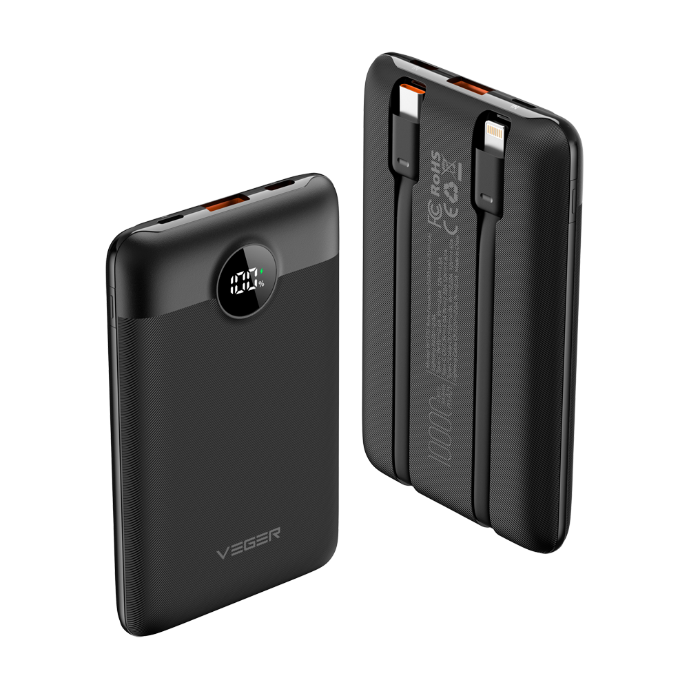 VEGER POWER BANK COM ECRA LCD 10.000MAH