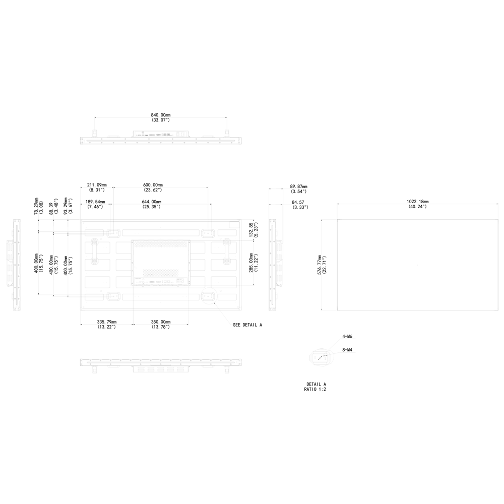 MONITOR VIDEOWALL UNIVIEW 46