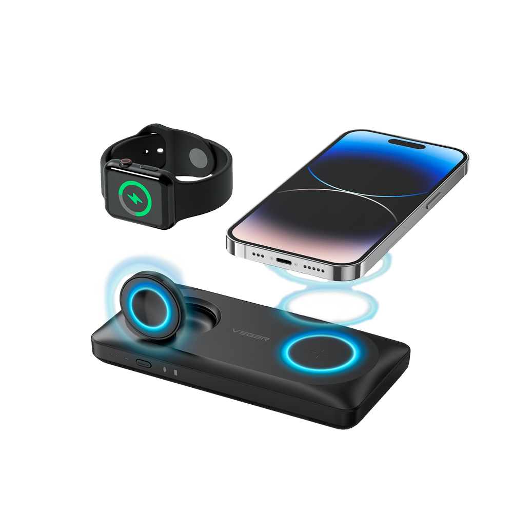 VEGER POWER BANK MAGNETICO SEM FIOS 10.000MAH