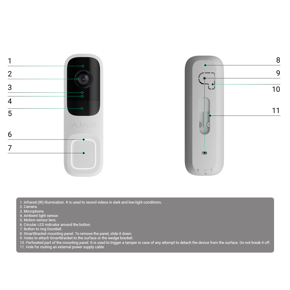 CAMPAINHA 4MP COM IA INTEGRADA BRANCO