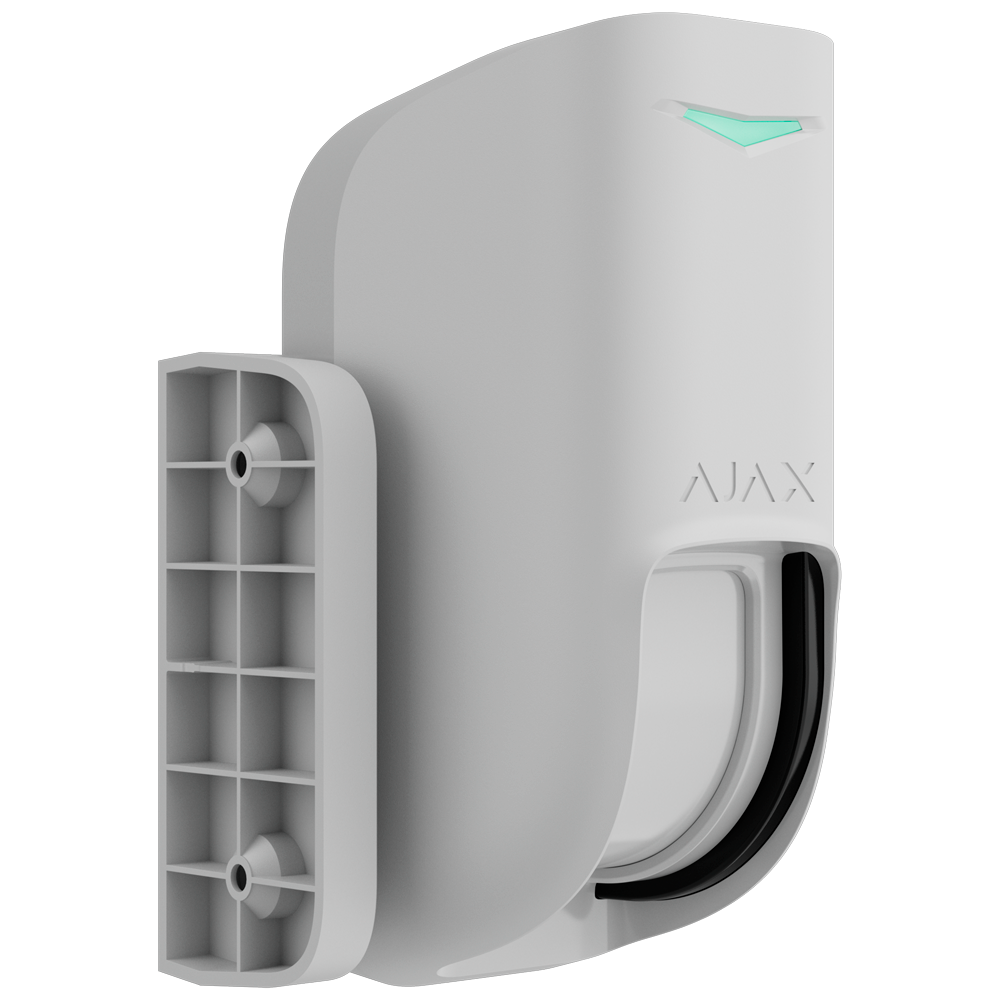 DETETOR DE CORTINA EXTERIOR SEM FIOS AJAX BRANCO