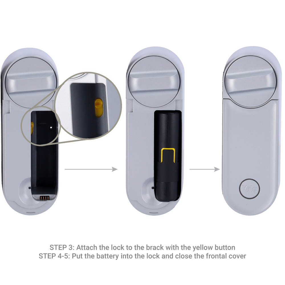 FECHADURA YALE  COM CHAVEIRO INTELIGENTE BLUETOOTH E WIFI (PRATEADO)
