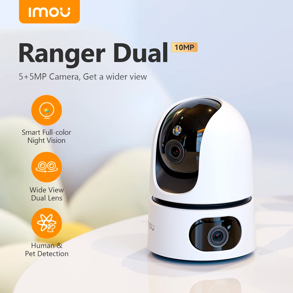 CAMARA IMOU LENTE DUPLA WIFI 5MP 3.6MM IR 15M AUDIO BI/SIRENE