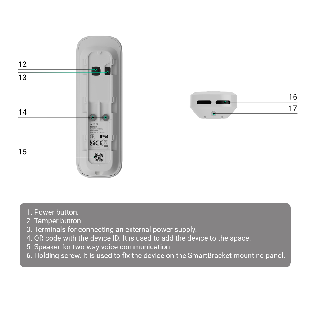 CAMPAINHA 4MP COM IA INTEGRADA BRANCO