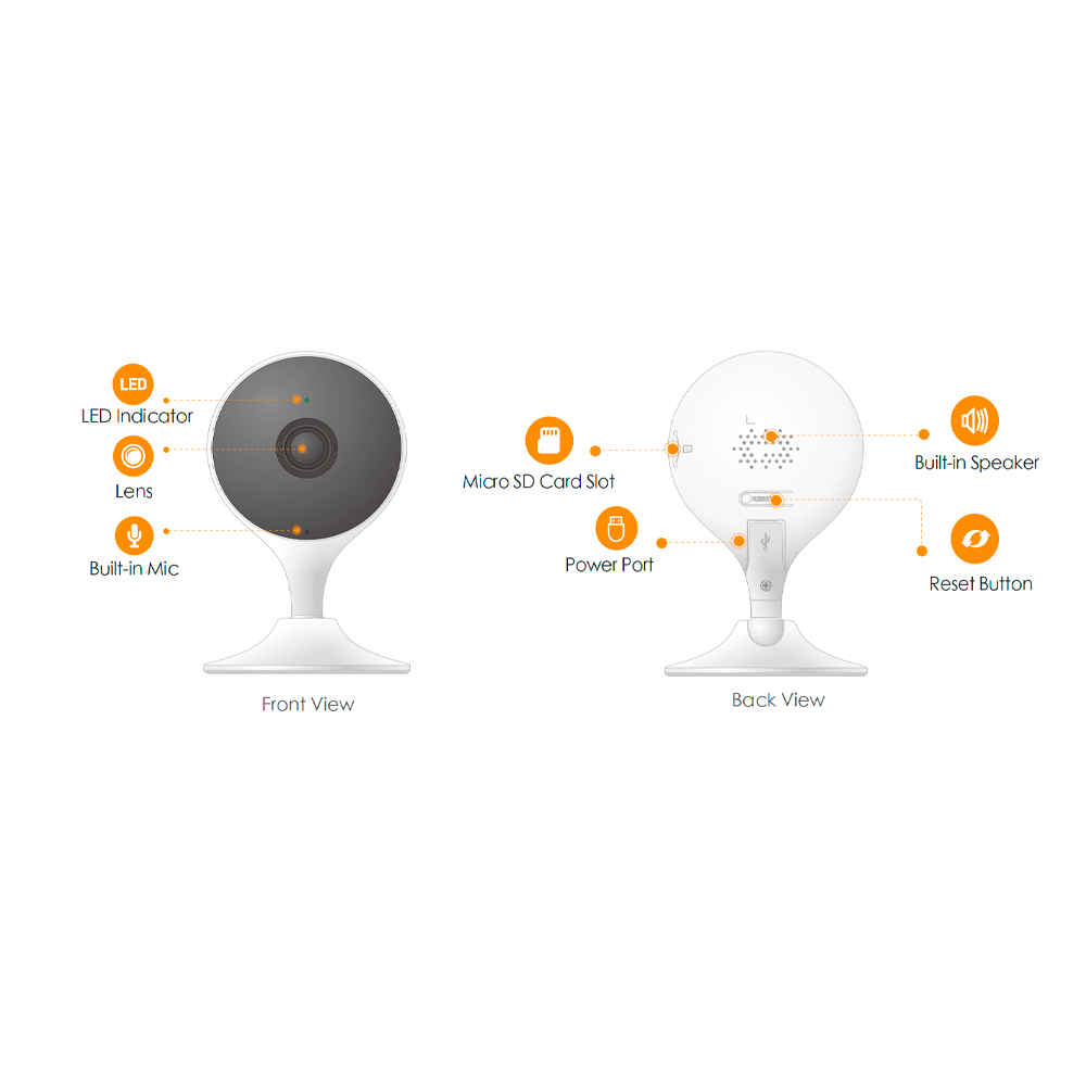 CAMARA IMOU WIFI 2MP 2.8MM IR 10M AUDIO BI / SIRENE APP