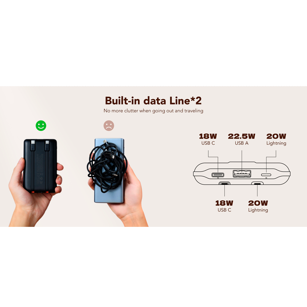 VEGER POWER BANK COM ECRA LCD 10.000MAH